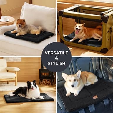 Bedsure Washable Dog Crate Bed for Large Dogs, Soft Foam Floor Pet Mat, Versatile Lightweight Pet Crate Pad for Cages - Image 4