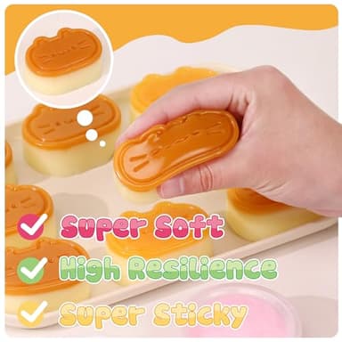 Taba Squishy Kit - 18OZ Rubber Squishy Kit with Guided, Bubble Free and Faster Fully Cures - FuFu Squishy Kit with Mold, Flocking Powder - Stress Relief Entertainment - Image 5