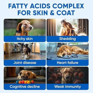 Omega 3 Fish Oil for Dogs Chews - Dog Skin & Coat Supplement for Itch Relief, Hot Spot Treatment - USA Product - Salmon Oil for Dogs Itching Skin Relief, Shedding, Hip & Joint Health - 120 Soft Treats - Image 2