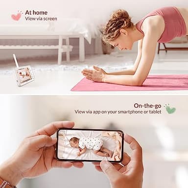 NETVUE Upgraded Baby Camera Monitor Video - 5000mAh Baby Monitor with Camera and Audio, 5" Display, 4 in 1 Bracket Meets The Needs in All Scenarios, Smart Phone App, Cry Detection - Image 2