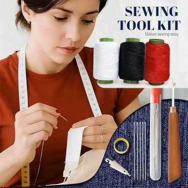 34PCS Big Eye Steel Needles Set, Stainless Steel Needle Hand Sharp Large Tool Cross Stitch Knitting Darning Yarn Long Thin Handmade Quilting Sewing Needles Kit for DIY Sewing Projects(2 * 36Set) - Image 2