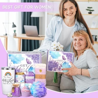 Get Well Soon Gifts Set for Women，Mother's Day Gifts Box for Women Get Well Baskets Get Better Soon Care Package Sending You Hug Gift, Cheer up Gift After Surgery, Self Care Box for Her - Image 7