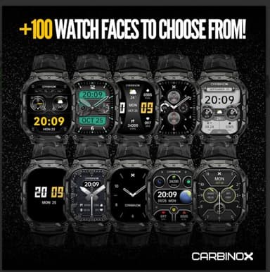 CARBINOX Vortex Smartwatch (Answer/Make Calls), Military-Grade Rugged Fitness Tracker, IP69K Waterproof, Sport Design for Active Lifestyles - Image 5