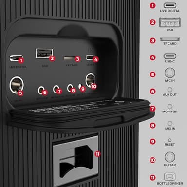 Monster Cycle Plus Bluetooth Speaker, 380W High Power Portable Party Speaker with 7 Lighting Effects, 108dB Loud Stereo Sound, 24H Playtime, Speakers with Subwoofer for Outdoor, Party - Image 7