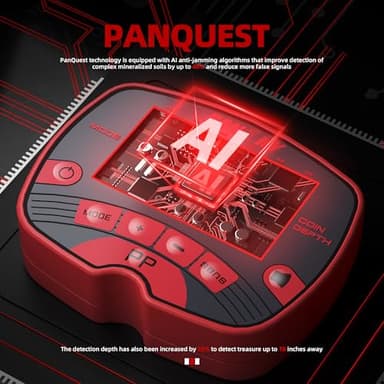 PANCKY Metal Detectors for Adults Waterproof, Professional Higher Accuracy Gold Detector with LCD Display, 5 Mode, Advanced DSP Chip 10" Coil, PK0075 - Image 4