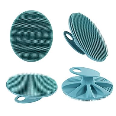 INNERNEED Soft Silicone Body Cleansing Brush Shower Scrubber, Gentle Exfoliating and Massage for All Kinds of Skin (Dark Green) - Image 7