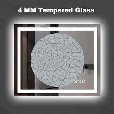 Amorho LED Bathroom Mirror 40''x 36'' with Front Light and Backlit, Stepless Dimmable Wall Mirrors with Anti-Fog, Shatter-Proof, Memory, 3 Colors, Double LED Vanity Mirror (Horizontal/Vertical) - Image 7