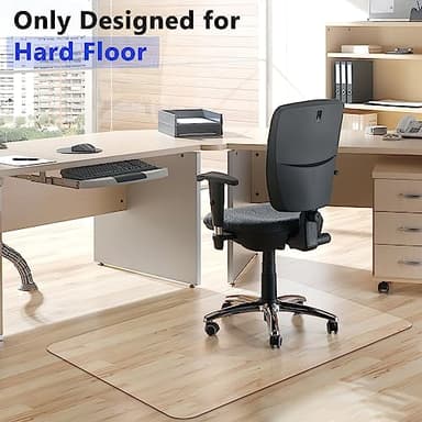 Office Chair Mat for Hard Wood Floors, 36 x 48 inches Clear Floor Mat for for Rolling Chairs, Heavy Duty Wood/Tile Floor Protectors for Home Office, Anti-Slip, Easy to Clean - Image 6