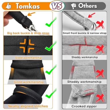 Tomkas Small Dog Sling Carrier - Classic Pocket & Classic Strap - for 3-10 lbs Pets(Black) - Image 2