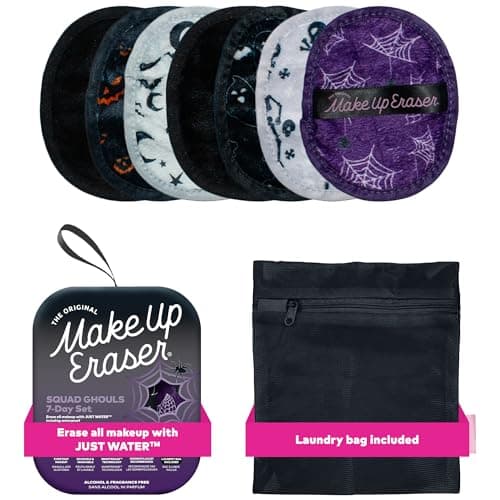 The Original MakeUp Eraser, 7-Day Set, Erase All Makeup With Just Water, Including Waterproof Mascara, Eyeliner, Foundation, Lipstick, Sunscreen, and More! Squad Ghouls, 7ct. - Image 1