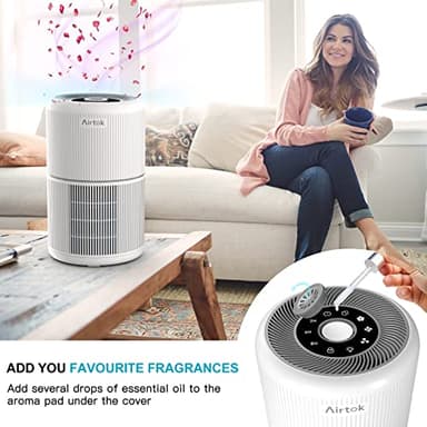 2 Pack Air Purifier for Home Bedroom with H13 True HEPA Filter for Smoke, Smokers, Dust, Odors, Pollen, Pet Dander | Quiet 99.9% Removal to 0.1 Microns | White Available for California - Image 2