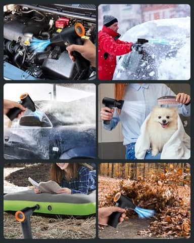 YEAHCO Compressed Air Duster - High Speed 300000RPM Electric Air Duster,120M/S 3 Gear 10000mAh Rechargeable Cordless Air Blower Turbo Fan, Jet Dry Blower for PC Computers Car Electronics - Image 7