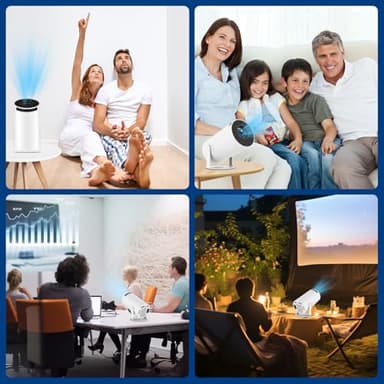 Mini Projector with Android System, HY300PRO 4K 1080P Support Portable Projector with WIFI 6 and Bluetooth, 160 ANSI, Auto Keystone Correction, 130" Screen Video Projector for Laptop/PC/Smartphone - Image 6