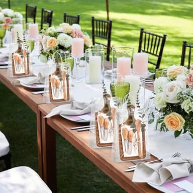 Baby Shower Prizes for Game Winners Bamboo Cheese Board Spoon Fork Butter Spreaders Plaid Towel Thank You Card and Gift Bags for Baby Shower Wedding Bridal Shower Favors (Acacia, 6 Sets) - Image 7