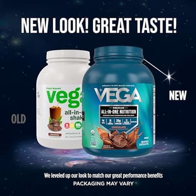 Vega All in One Nutrition Organic - 20g Plant-Based Pea Protein, French Vanilla, 43 Servings, Vitamins A & C, Probiotics, Greens, Vegan, Keto, Gluten Free, 3.63lbs (Packaging May Vary) - Image 2