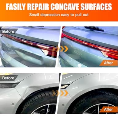 Dent Puller,Dent Removal Kit,3 Pack Car Dent Puller Kit Handle Lifter,Powerful Car Dent Remover,Dent Popper,Dent Fixer,Suction Cup Dent Puller and Paintless Dent Repair Kit for Car 3pcs (Orange) - Image 4