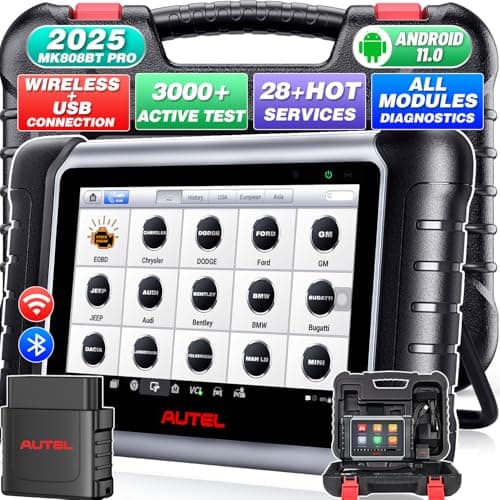 Autel Scanner MaxiCOM MK808BT PRO, 2025 Bidirectional Diagnostic Scan Tool as MK900BT, 2.0 BT Ver. of MK808S MX808S MX900 MK900, 3000+ Active Tests, 28+ Reset, Injector Coding, All Systems, FCA, OS 11 - Image 1