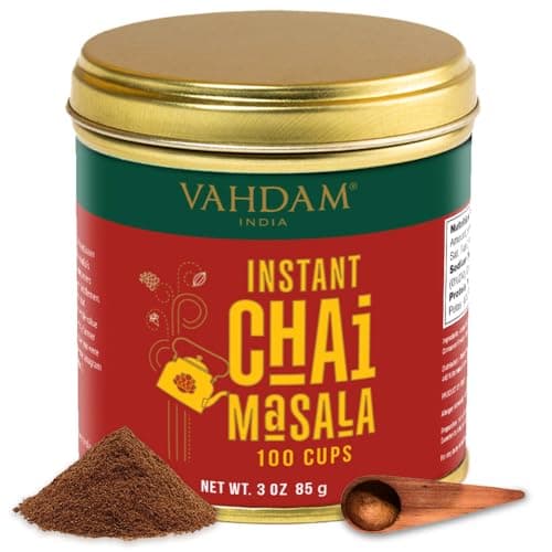 VAHDAM Instant Chai Tea (3oz/85g) - Traditional Masala Chai | Makes 100 Cups | Natural Spices, Zero Calories | Instant Indian Tea - No Steeping | Unsweetened Tea Powder | Free Bamboo Spoon Inside - Image 1