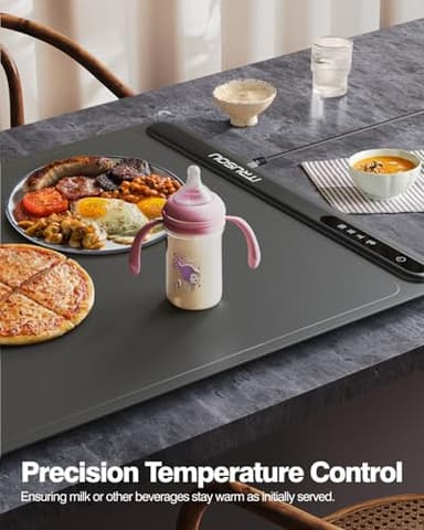 iTRUSOU Electric Warming Tray - Full Surface Heating,Rollable & Portable,Premium Silicone Nano-Material,3 Temperature Settings,Auto Shut-Off -Versatile Food Warmer for Gatherings,Parties,Everyday Use - Image 7