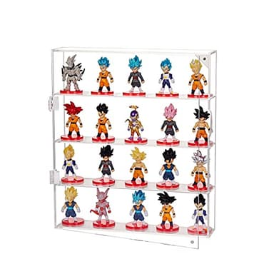 AITEE Acrylic Display Case for Mini Funko Pop Figures, Clear Wall Mounted or Desktop 4 Layer Storage Box Cabinet Organizer for Mini Toys, Collections or Stone - Image 1