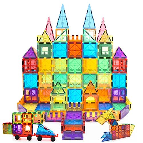 MagHub Magnet Toys Magnetic Tiles, 125 PCS Magnetic Building Blocks Set for Boys Girls Preschool Educational Construction Kit Magnet Stacking Toys for Kids Toddlers Children - Image 1