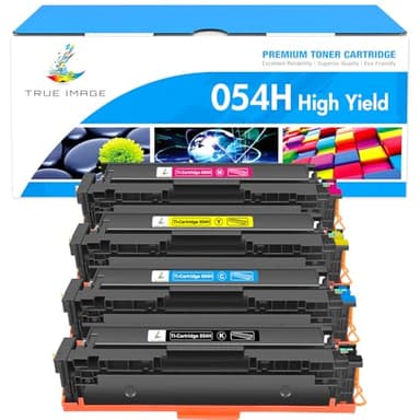 TRUE IMAGE Compatible 054 054H Toner Cartridge Replacement for Canon 054 054H Toner for Canon Color ImageCLASS MF644Cdw MF642Cdw LBP622Cdw MF641Cw Printer Toner (Black Cyan Magenta Yellow, 4-Pack) - Image 1