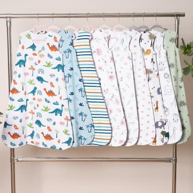 david's kids 3 Pack 100% Cotton Baby Sleep Sack 18-24 Months, Soft Baby Wearable Blankets with 2-Way Zipper, Comfy Toddler Sleeping Bags for Boys Girls Neutral, X-Large Size, Woodland Animals - Image 7