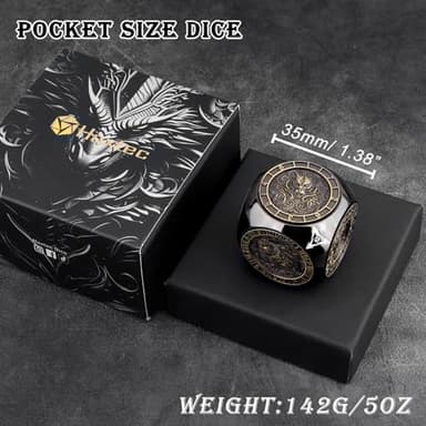 Haxtec Spinner Dice 7-in-1 Metal DND Dice Set Unique Dice Spinner Goblins Metal D&D Die for Dungeons and Dragons DND Gifts - Image 6