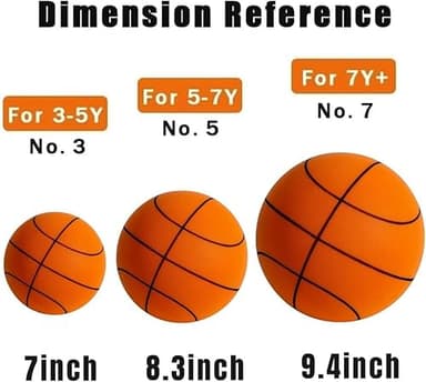 Nenrte Dribble Dream Silent Basketball, Silent Basketball, Si-Lent Basket-Ball Dribbling Indoor, Upgrade Foam Basket-Ball Indoor Training Quiet Ball Gift for Youth Kids(No, 7 Blue) - Image 7