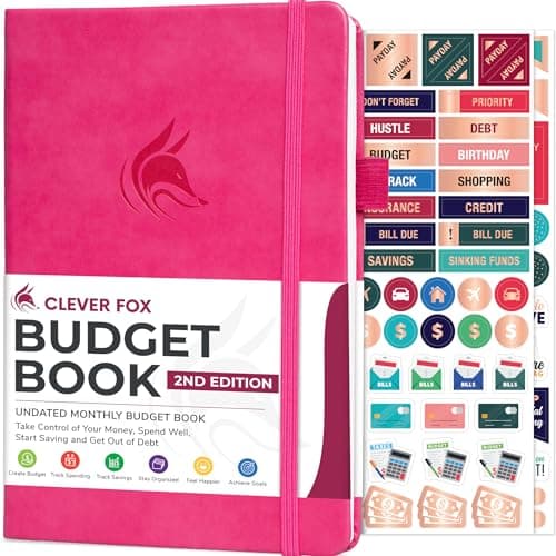 Clever Fox Budget Book 2.0 – Simple Budgeting Planner for Beginners – Financial Notebook with Money Spending, Debt & Bill Tracker (Hot Pink) - Image 1