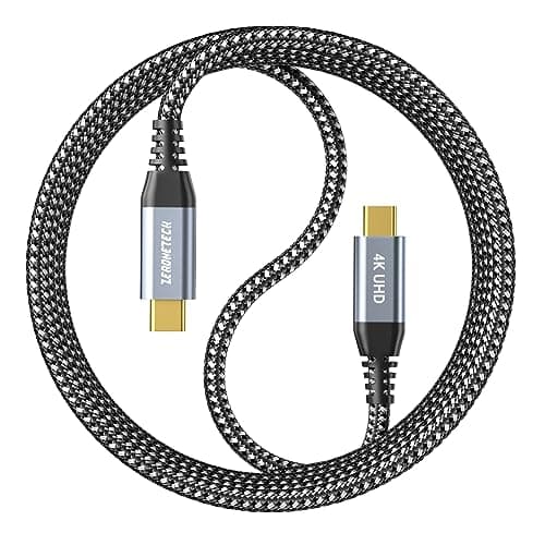 ZeroneTeck USB C Cable 3ft, USB C 3.2 Gen 2X2 Cable, 4K Monitor Video Output, 20Gbps High Speed Data Transfer, 100W Fast Charging for Carplay iPhone 16, MacBook, Dell, ARZOPA, KYY for Portable Monitor - Image 1