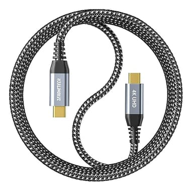 ZeroneTeck USB C Cable 3ft, USB C 3.2 Gen 2X2 Cable, 4K Monitor Video Output, 20Gbps High Speed Data Transfer, 100W Fast Charging for Carplay iPhone 16, MacBook, Dell, ARZOPA, KYY for Portable Monitor - Image 1