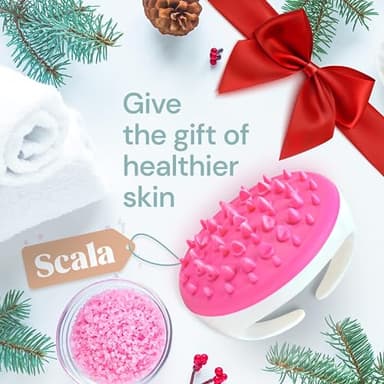 Scala Silicone Anti Cellulite Massager, Body Shower Scrubber, Cellulite Remover - Improve Circulation, Distribute Fat Deposits, Body Massager, Exfoliator, Fat Roller Use with Creams and Oils - Pink - Image 6