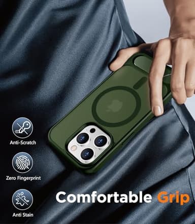 Temdan Magnetic Compatible with iPhone 14 Pro Max Case, [Built-in Invisible Kickstand][Compatible with MagSafe] [Military Grade Shockproof] Slim Translucent Matte Phone Case for iPhone 14 Pro Max 6.7" - Image 7