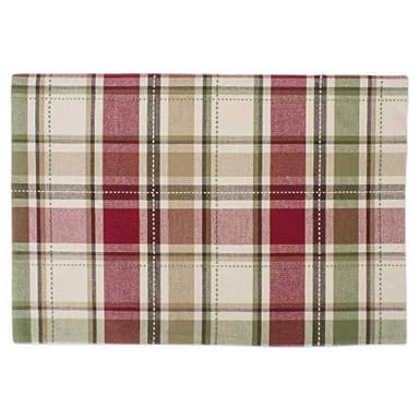 DII Fall & Thanksgiving Dining Table Décor Reusable Cotton Fabric, Placemat Set, 13x19, Rustic Homespun Plaid, 4 Piece - Image 4