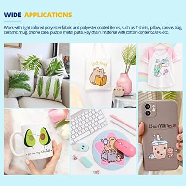 HTVRONT Sublimation Paper 8.5 x 11 Inch - 200 Sheets Transfer Paper for Inkjet Printer, Heat Transfer Paper for Tumblers, Mugs, T-shirts and More - Image 6