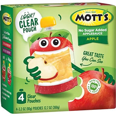 Mott's No Sugar Added Applesauce, 3.2 Oz Clear Pouches, 24 Count (6 Packs Of 4), Good Source Of Vitamin C, No Artificial Flavors - Image 13