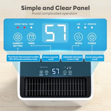 1500Sq.Ft Dehumidifier, 32Pint Dehumidifiers for Home - Image 3