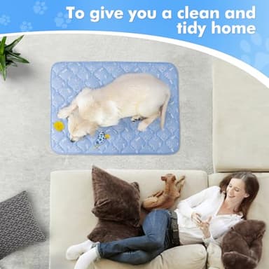Rywell Dog Cooling Mat 2.0,44 * 32 Thicken Cooling Mat for Extra Large Dog, Internal Waterproof& Endothermic Color Changing Arc-Chill Cool Fiber(QMAX>0.5) for Pet in Summer, Washable, Non-Toxic - Image 5