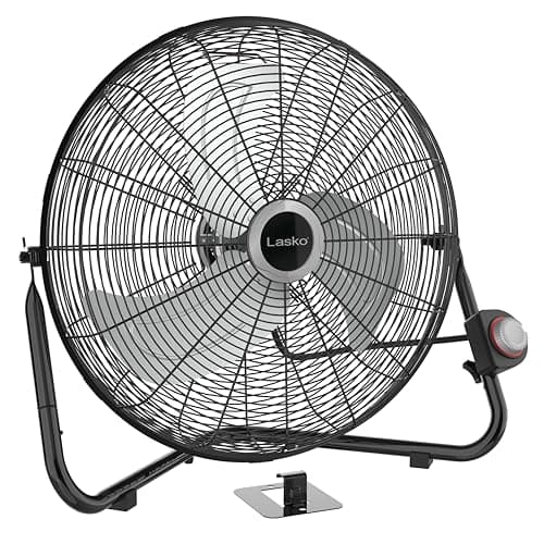 Lasko 20" Black High Velocity Wall Mount Fan with Pivoting Head - 3 Speeds, Ideal Wall Mount Fan or Floor Fans for Home, Garage, Attic, 2264QM - Image 1