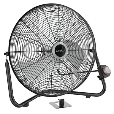 Lasko 20" Black High Velocity Wall Mount Fan with Pivoting Head - 3 Speeds, Ideal Wall Mount Fan or Floor Fans for Home, Garage, Attic, 2264QM - Image 1