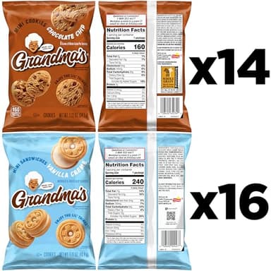 Grandma's Cookies, Mini Cookies Variety Pack, (Pack of 30) - Image 2