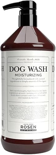 Rosen Apothecary 5-in-1 Moisturizing Dog Wash & Grooming Brush Set - Made with Naturally Derived Ingredients to Cleanse, Soothe, Deodorize, and Soften The Skin and Coat - Image 3