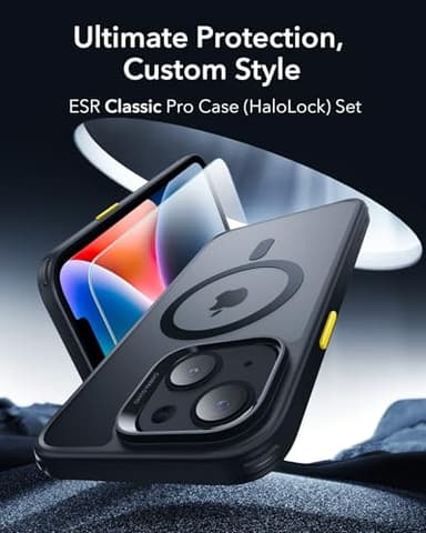 ESR for iPhone 14/13, Translucent Matte Case, Compatible with MagSafe, Military-Grade Protection, Classic Series, Frosted Black - Image 2