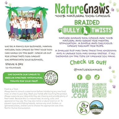Nature Gnaws Braided Bully Twists for Dogs 5-6" (10 Count) - Long Lasting for Small and Medium Dogs - Natural Beef Dog Chew Bones - Image 5