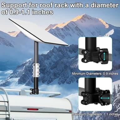 Starlink Gen 2 RV Ladder Mount, Starlink Pole Mounting Kit for Starlink Internet Kit Satellite, Compatible with Starlink Standard Actuated and High Performance Dishes - Image 2