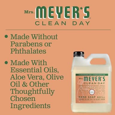 MRS. MEYER'S CLEAN DAY Hand Soap Refill, Made with Essential Oils, Biodegradable Formula, Geranium, 33 fl. oz - Image 5