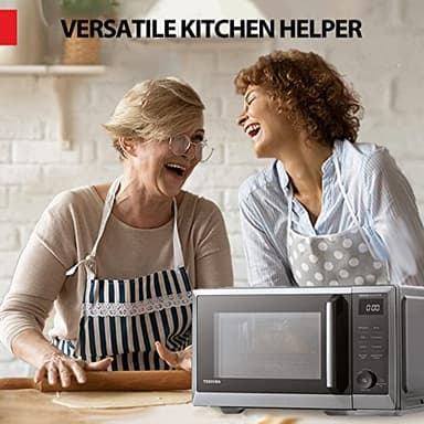 TOSHIBA Inverter Countertop Microwave Oven Air Fryer Combo MASTER Series, Broil, Convection, Speedy Combi, Even Defrost 11.3'' Turntable Sound On/Off, 27 Auto Menu&47 Recipes - Image 8