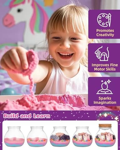 Light-Up Unicorn Terrarium Kit for Kids, DIY Arts & Crafts Gift for Girls Ages 4 5 6 7 8-12 Year Old, LED Night Light with Remote, Best Birthday Easter Unicorn Toys Gifts for Girls Kid - Image 2