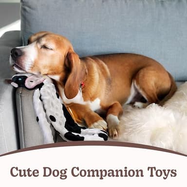 SHARLOVY No Stuffing Dog Toys Squeaky for Large Dogs, Crinkle Puppy Teething Toys to Keep Them Busy, Plush Interactive Doggie Long Lasting Chews for Aggressive Chewers - Image 4